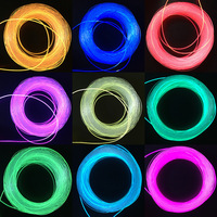 Rollo de fibra óptica de emisión lateral de 100mt, 1,5-18mm, MMA, Cable de fibra óptica de brillo lateral para decoraciones de piscinas, clubes LED