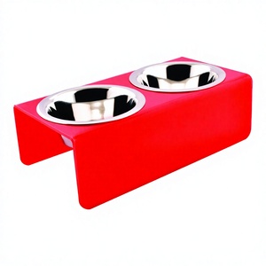 Holesale et OOD OD Owl taintainless Teel et owowls Feeder levlevated crycrylic ououble INER ITH Owl taintainless - Product Image 1