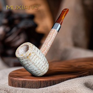 Muxiang Missouri Corn Pipe Straight Type Traditional Tobacco Pipe For Smoking Gift - Product Image 4