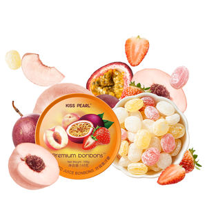 Kiss Pearl Brand Premium Bonbons Agregue jugo real Fruta Multi-Sabor Caramelo duro Caramelos bajos en grasa - Product Image 3