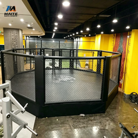 Cage de combat MMA Octogonale 6x6m 7x7m 8x8m pour Compétition et Entraînement, avec Structure en Acier, Clôture à Mailles, Rembourrage en Mousse EVA et Protections d'Angle, OEM