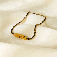 Bracelet Tennis de Luxe Étanche en Acier Inoxydable Plaqué Or 18K et Zircon, Bijoux de Mode Joyas De Acero Inoxidable Al Por Mayor