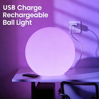 Lámpara de Mesa LED Personalizada con Forma de Bola, Lámpara de Mesa Inalámbrica con Logotipo, Centro de Mesa Redondo con Luz LED, Esfera LED Personalizada para Centros de Mesa
