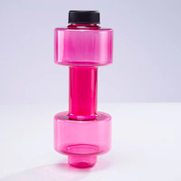Bouteille d'eau en forme de haltère, pichet de gymnastique, Shaker de protéines, 550ML