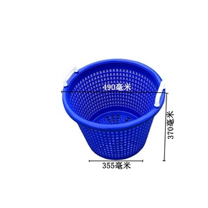 Durable19 "D X 17" H <span class=keywords><strong>40</strong></span> lb Panier de rangement en plastique avec deux poignées renforcées utilisé pour transporter le poisson glace crevettes fonte - Product Image 4