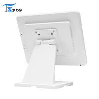 Monitor Táctil Impermeable de 15 Pulgadas, 1024x768 HD Multitáctil, Base de Metal ABS para Comercio Minorista
