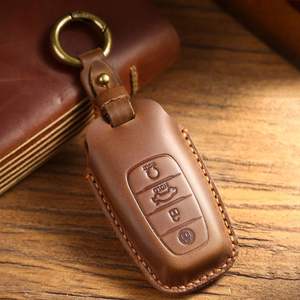 เคสหนังใส่กุญแจรถ ซองใส่กุญแจรถ สมาร์ทคีย์ สำหรับ FAW Hongqi H7 Ehs3 Eqm5 พร้อมหัวเข็มขัดคุณภาพสูง - Product Image 3