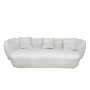 Sofá de Alta Calidad con Estructura de Madera, Tapizado en Tela de Poliéster Reciclado Blanco - Product Image 1