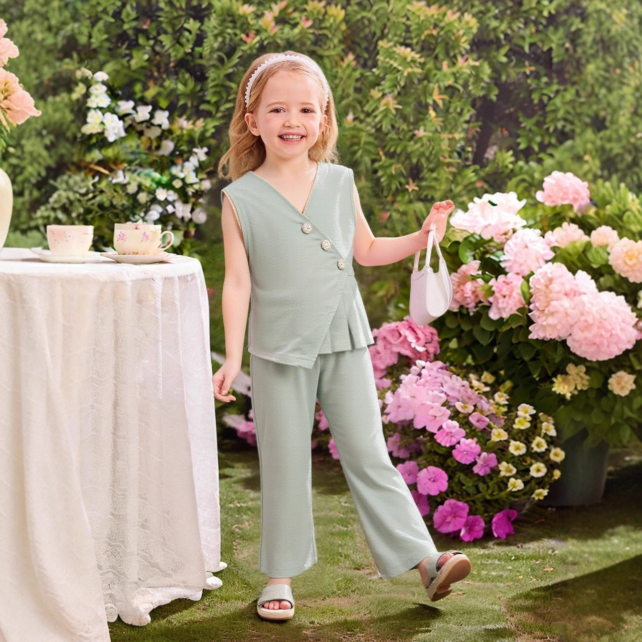 SH5128 green two-piece set