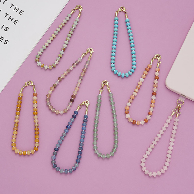 Universal Bead Mobile Phone Lanyard Portable Bag Charms Keychain Chain Fashion Cell Phone Wrist Strap