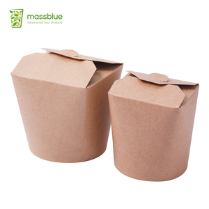 white or brown chinese takeout packaging design round noodle paper boxes