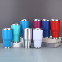 En stock, gobelets à café isolés à double paroi avec revêtement en poudre de 20 oz 30oz, tasse de voyage en acier inoxydable de 20 oz