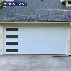 Portes <span class=keywords><strong>de</strong></span> <span class=keywords><strong>garage</strong></span> sectionnelles intelligentes isolées sur mesure <span class=keywords><strong>de</strong></span> l'usine Rogenilan, en aluminium, avec double vitrage trempé - Product Image 4