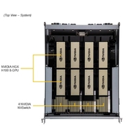 Serveur Internet Supermicro AS-8125GS-TNHR 8U HGX GPU, serveur GPU 8x H200 NVSwitch pour l'inédition d'inférences IA