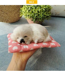 Köpek uyku yardım oyuncak kalp yendi köpek peluş dolması interaktif gerçekçi uyku solunum köpek oyuncak - Product Image 2