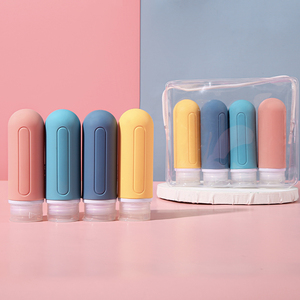 ขวดแชมพูซิลิโคนแบบพกพา ปลอดสาร BPA ได้รับการรับรองจาก TSA ป้องกันการรั่วซึม ขนาดพกพา ขวดน้ำแบบพับได้ - Product Image 4