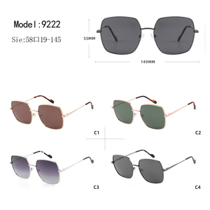 Gafas de Sol Cuadradas Unisex con Marco Metálico, Lentes Degradadas, 100% Protección UV para Adultos, Estilo Moderno - Product Image 3