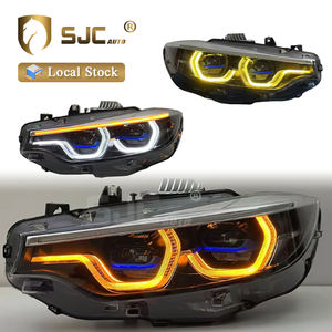 Fari LED SJC Auto per <span class=keywords><strong>BMW</strong></span> <span class=keywords><strong>Serie</strong></span> <span class=keywords><strong>4</strong></span> F32 F36 F82 F80, Fari Modificati Nuovi LCI con Finiture <span class=keywords><strong>Blu</strong></span> e Illuminazione Tricolore - Product Image 1