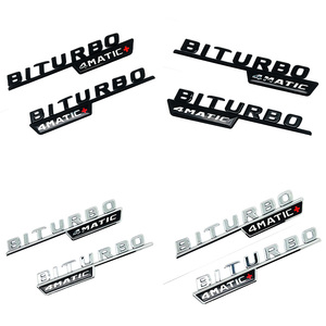 2 uds BITURBO 4MATIC Plus emblema pegatina coche letras guardabarros Trim <span class=keywords><strong>insignia</strong></span> para <span class=keywords><strong>Mercedes</strong></span> AMG C43 E43 GLE43 GLC43 W205 W213 Accesorios - Product Image 1
