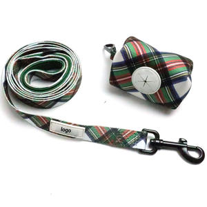 클래식하고 내구성 있는 녹색 체크무늬 패션 강아지 하네스 & 리드 스카프 포함 - 소형견부터 대형견 및 고양이까지 사용 가능한 노풀 디자인 - Product Image 4