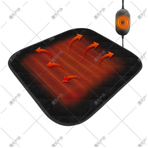 Cojín Calefactor para Asiento de Coche, de Algodón, para Invierno, Eléctrico, Negro, Forma Plana - Product Image 2