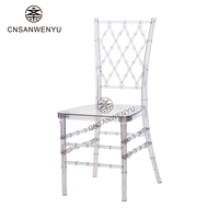Chaises Napoléon transparentes en gros pour mariages, fêtes et hôtels, chaises Napoléon en cristal, chaises Tiffany Chiavari en plastique pour événements