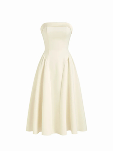 <span class=keywords><strong>Vestido</strong></span> Midi sin Tirantes para <span class=keywords><strong>Mujer</strong></span>, con Lazo en la Espalda, Corte en A, Elegante, para Fiesta o Cóctel - Product Image 6