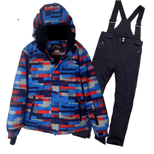 Barato transpirable impermeable a prueba de viento resistente al desgaste grueso al aire libre cálido <span class=keywords><strong>chaqueta</strong></span> de esquí para niños pantalones de esquí niños traje de esquí - Product Image 1