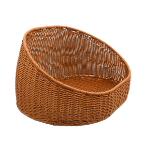 Плетеная корзина для домашних животных из ротанга, спальные кровати с плюшевой подушкой, плетеная кровать для кошек и собак - Product Image 3