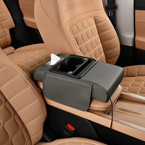 <span class=keywords><strong>Coussin</strong></span> de console centrale de voiture 2025 le plus vendu avec rangement, chargeur USB, porte-gobelet et <span class=keywords><strong>coussin</strong></span> d'accoudoir avant en cuir - Product Image 2