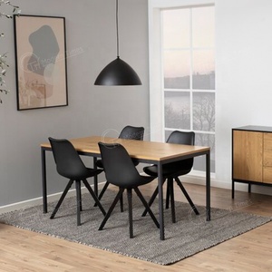 High End Modern Design Dinning Room Furniture <strong>Rectangle</strong> Recycled Pine MDF Metal Legs Dining <strong>Table</strong> - Product Image 5