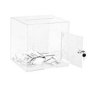 Boîte à donuts verrouillable, mini boîte en acrylique, boîte à ballons, boîte en acrylique, position personnalisé - Product Image 3