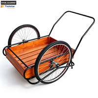 Chariot agricole mobile à deux roues robuste avec plateforme en bois, pneus pneumatiques de 26 pouces et tube en acier, idéal pour le transport de produits laitiers et agricoles (OEM)
