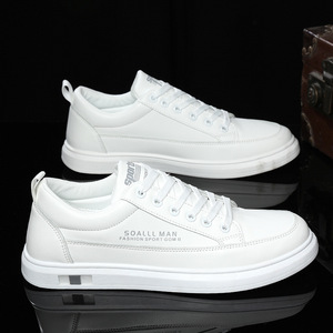 Nouvelles baskets blanches pour hommes Printemps 2026 - Chaussures à plateforme polyvalentes pour hommes - Chaussures décontractées pour hommes - Style coréen tendance et à la mode - Product Image 1
