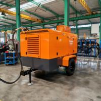 Compresseur d'air mobile à vis, démarrage à froid arctique -35°C, hiver, champ pétrolier, moteur diesel, remorquable, vente en gros, OEM, ODM, CE