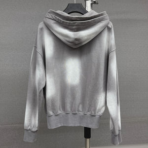 <b>Bulk</b> Streetwear Double Zip Hoodies Manufacturer Heavyweight Embroidery Zip up Hoodie Designer Custom Acid Wash Oversized Hoodie - Product Image 2