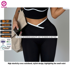 Set Sportivo da Donna Personalizzato con Logo, Top Senza Maniche e Pantaloni Color Block, Abbigliamento Comodo ad Asciugatura Rapida per Yoga e Fitness - Product Image 5