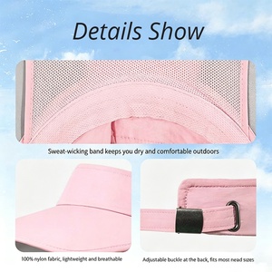 Visera de Color Neón Personalizada, Gorra con Visera Ajustable, Venta al por Mayor de Viseras y Gorras para Damas, Golf, Playa y Deportes - Product Image 4