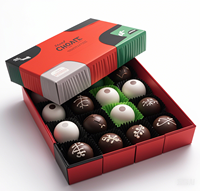 Boîte en papier pour chocolat Bestyle avec insert en plastique alimentaire, logo personnalisé de luxe et estampage à chaud