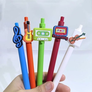 新款音乐主题PVC软尖便携式中性笔丝印促销礼品 - Product Image 2