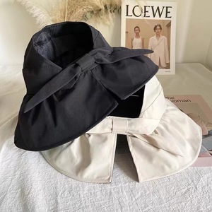 Sun Hat Bucket Hat Large Brim UV Protection Solid Color Anti Uv For Women Summer Outdoor Wear - Product Image 4