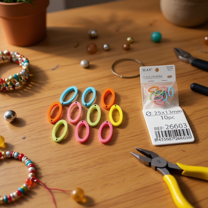 Accessorio Ovale in Legno Ilan 25x13mm, 10 Pezzi, Componenti per Gioielli - Product Image 2