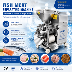 Máquina Separadora Automática de Espinas de Pescado, Desespinadora de Carne de Pescado para Salmón, Atún, Camarones, Cangrejo, Surimi y Línea de Procesamiento de Mariscos - Product Image 1