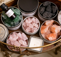 Diffuseur d'huiles essentielles/ornement en pierre de cristal aromatique, idéal pour Instagram, sans flamme, parfum longue durée, pour l'intérieur