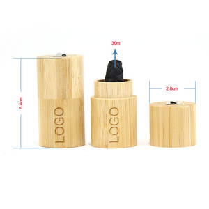 Di alta qualità a forma di dente filo interdentale cerato in fibra di mais con custodia di bambù materiale di carbone - Product Image 6