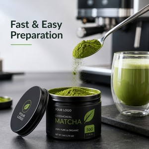 Nutritious Ceremonial Grade Matcha Powder Organic Pure Green <b>Tea</b> Support Custom Brand Packaging And Bulk Order Service - Product Image 5