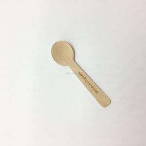 Mini cuchara de madera desechable Biodegradable, 100MM, ecológica, <span class=keywords><strong>para</strong></span> degustación de madera - Product Image 5