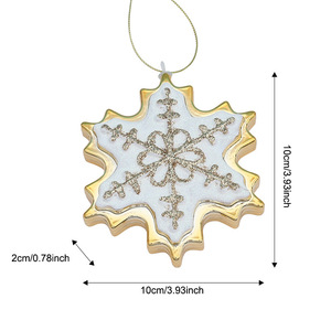 Venta al por mayor nuevo árbol de Navidad decoración 3D copo de nieve fiesta suministros Navidad colgantes hogar vacaciones decoración Props - Product Image 6