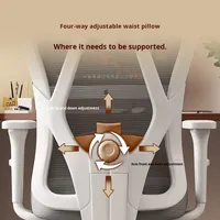 Chaise ergonomique en maille 819, confortable et protectrice pour le dos, idéale pour le gaming, le bureau, la maison, la cuisine, la salle de sport, pour filles, avec base pivotante et fonction inclinable