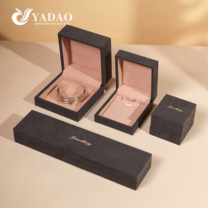 Caja de Joyería de Gamuza de Lujo YADAO con Forro de <span class=keywords><strong>Terciopelo</strong></span> y Logotipo Personalizado para Guardar Anillos, Collares, Pulseras y Pendientes - Product Image 3